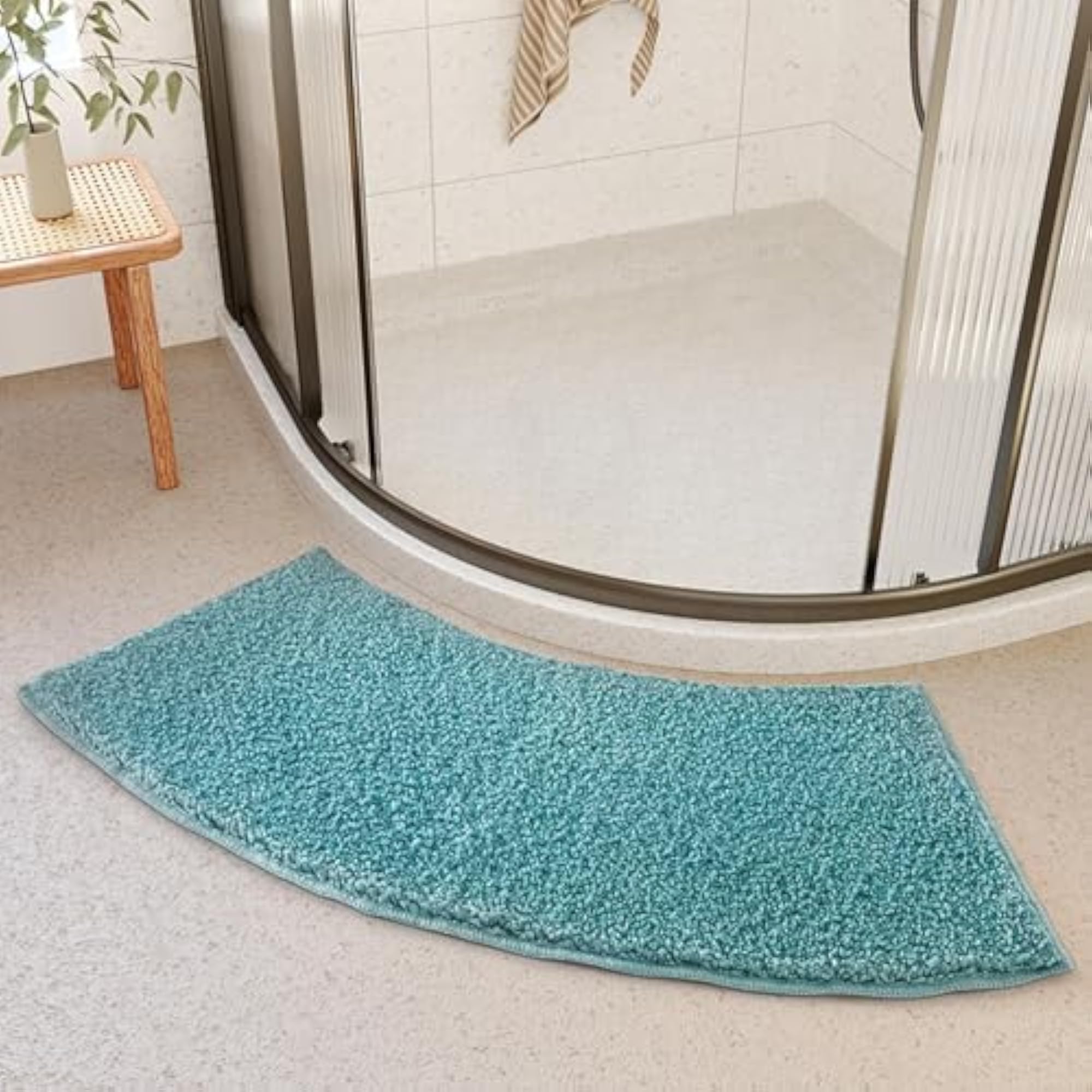 Curved Shower Mat Household Soft Floor Mat Bath Rug