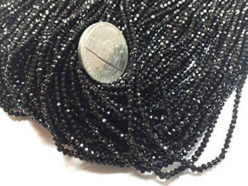 Spinelle noire facettée perles de 2.5mm pour créer des bijoux élégants du quotidien