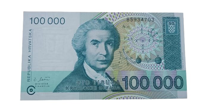 CROATIA 1 LAKH DINARA NOTE IN TOP UNC GRADE