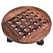 GuTen 12"/30cm Caddy in legno per fioriera Carrello di fioriera per interni a cremagliera per fioriera in vaso da fiori con rotelle girevoli a 360 ° Carrello rotante per pentole da giardino