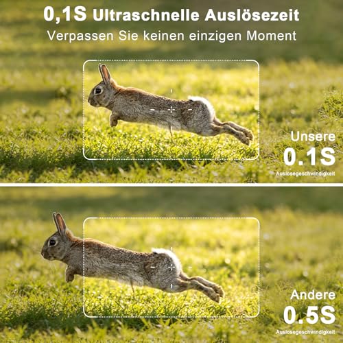 Mucxtaim Solar Wildkamera 5K/64MP WLAN, mit 10000mAh Wiederaufladbarem Akku – Ansicht 5