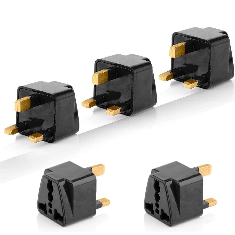 Hi-Plasst Black UK Adapter (Type-G Plug) - 1pc Pack - UK Travel Converter for Dubai, Singapore, Hong Kong, Malaysia - Compact & Durable India to UK Plug Adapter — Amazon image 12