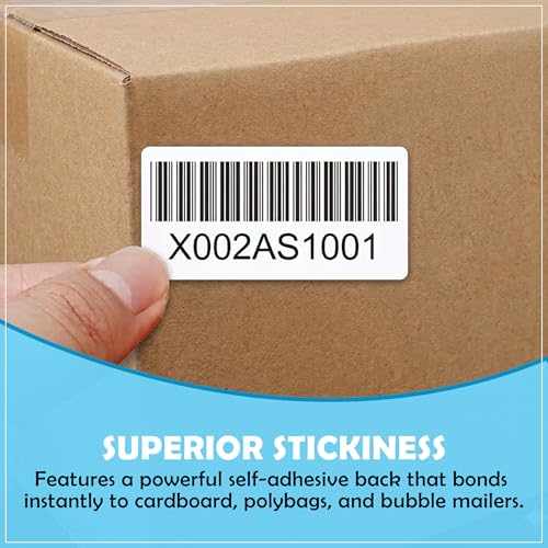 Image of GLUN 60x40mm Size 500 Sticker Smudge-Free Barcode & Price Tag Stickers for Thermal Printers, Paper Sticker for Warehouse, Shops Use