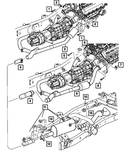 Mopar 5201 8623 abrazadera de escape de alta resistencia para tubos de sistema de motor