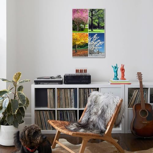ART.COM Stretched Canvas Print Four Seasons Collage: Spring, Summer, Autumn, Winter by Hannamariah, 24" x 36" by ART.COM - Used condition - Image 3