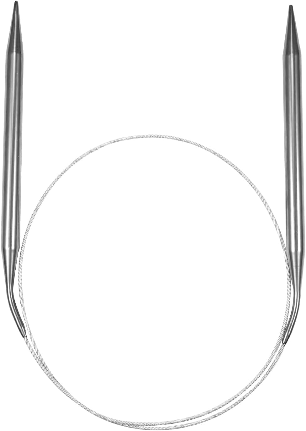 KINBOM 8mm Circular Knitting Needle, Stainless Steel Interchangeable Round Knitting Needles, Knitting and Crochet Supplies for Weaving Lovers (80cm)
