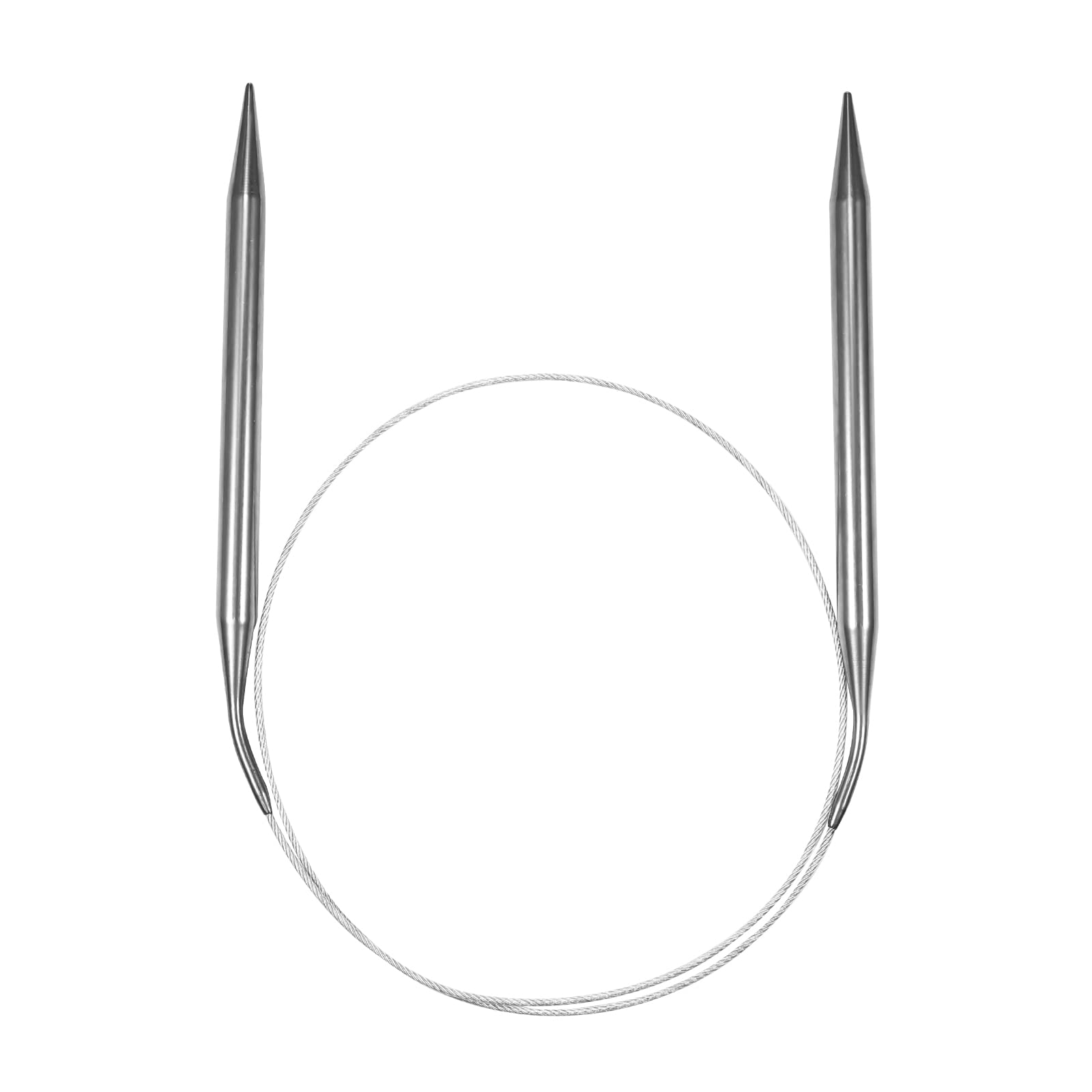 KINBOM 8mm Circular Knitting Needle, Stainless Steel Interchangeable Round Knitting Needles, Knitting and Crochet Supplies for Weaving Lovers (80cm)