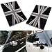 Forspero 2Pcs Negro Unión Jack Bandera Vinilo Espejos Pegatinas Para Mini Cooper