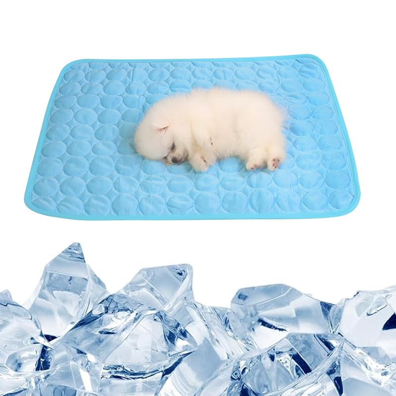 Cube-LED Pet Ice Pads for- Refreshing and Reusable Cooling Mats for Pets Perfect Summer Companion (B/30cm*40cm)