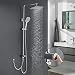 Produktbild Duschsystem mit 3 Funktionen Handbrause Duschset ohne Armatur, WOOHSE Duschsäule Regendusche mit Überkopfdusche und verstellbare Duschstange Duscharmatur mit Umstellung für Bad Dusche