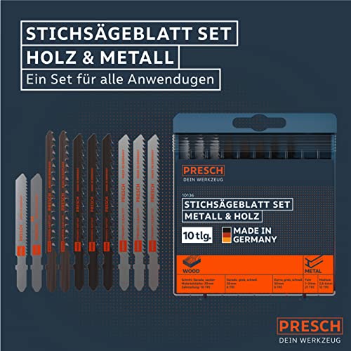 Stichsägeblatt Set Presch für Metall und Holz – 10 Stück