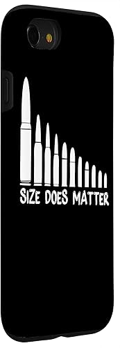 Miniatura 3 de Funda para iPhone SE (2020)  7  8, tamaño Do Matter Funny Gun Munición Bullet Size Matters