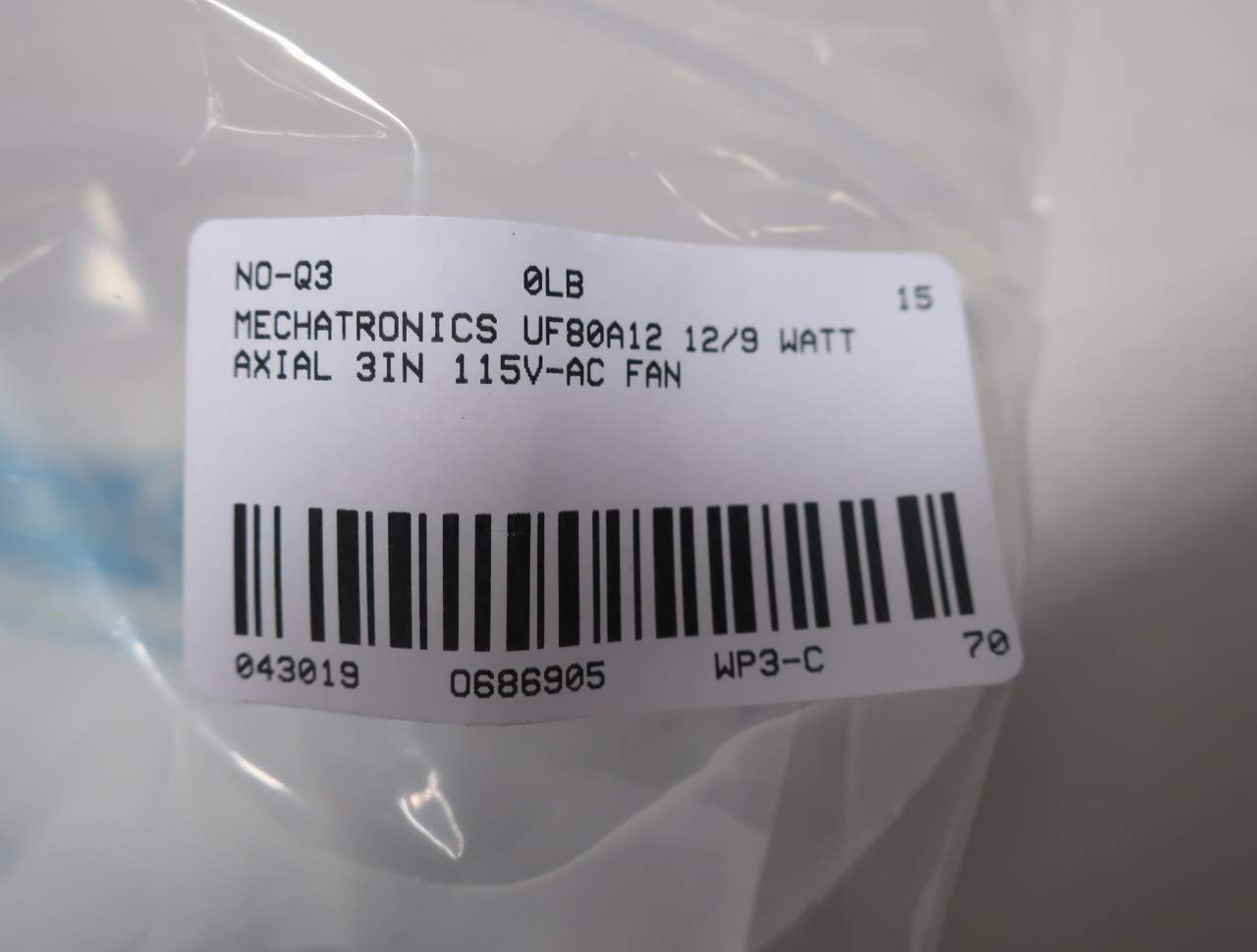 MECHATRONICS UF80A12 AXIAL 80MM 115V-AC Fan R686905