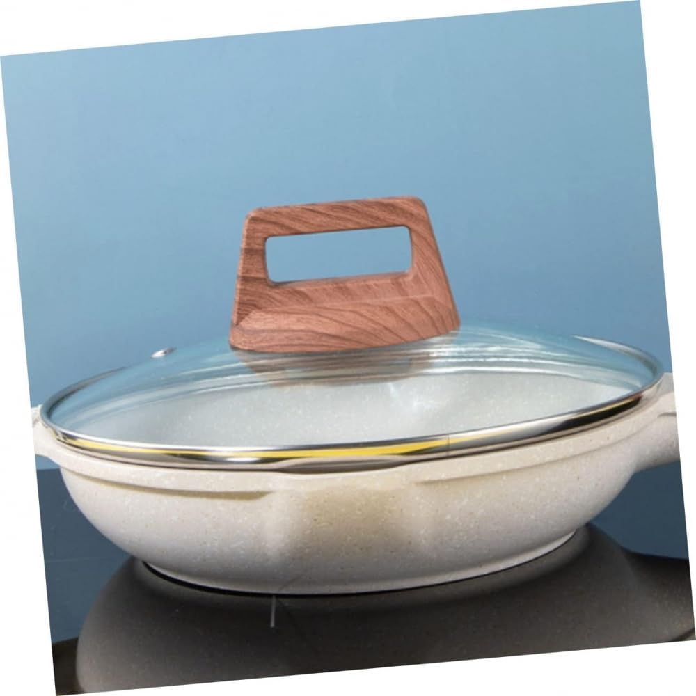 Glass Saucepan Steak Cooker Cookwear Wok Pot Cover Universal Pan Lid Cover Skillet Lids Cooking Utensils Frying Pan Cover Glass Cover Household Pot Lid Visible Pot Lid Food Glass-36 cm