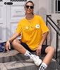 Lonya Women's T-Shirts Round Neck Y2k 90s Oversized T Shirts for Women Ladies Short Sleeve Graphic Print Summer Baggy Plus Size Casual Cotton Tee Tops,Yellow,XXL #1