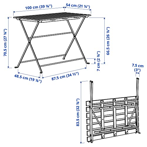 Table extérieur TÄRNÖ 100x54 cm pour aménager un petit balcon chaleureux - 4