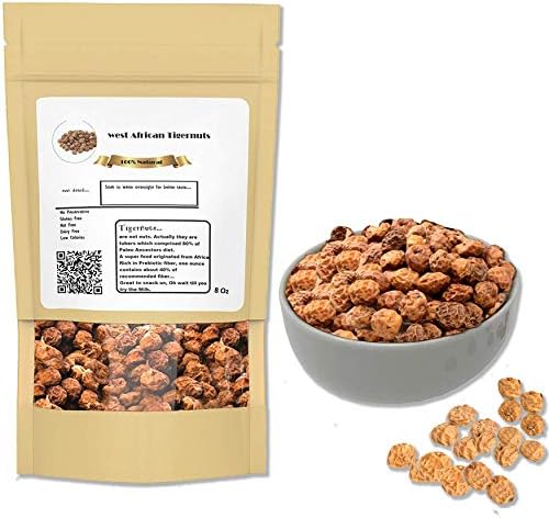 West African Tiger Nuts I Whole Raw Tigernut for Keto Diet 8 OZ Organic Gluten Free Perfect Keto TigerNuts I Sun Dried used for Tigers Milk and flour | Tigernuts power for milk