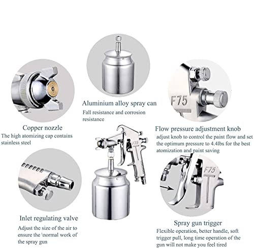 GNEY F75 Air Spray Gun 750 ml Aluminum Cup - Image 3