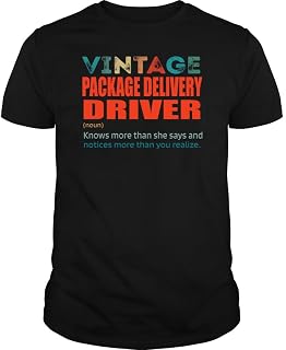 Vintage Package Delivery Driver Knows More Than Job Title - Unisex Tee Black