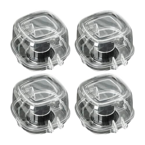 Tapas De Seguridad Para Botones De Cocina - Juego De Cuatro Protectores De Bloqueo Para La Cocina,Tapa De Botones De Cocina Seguros Para | Para Horno Y Electrodomésticos De Cocina Seniors Fem
