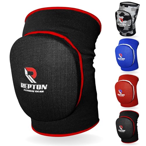 Protective Knee Pads | Elasticated Gel Padded Knee Support Sleeves for Work, Gardening, and Sports | Thick Poly-Cotton, Anti-Slip, Comfortable Knee Pads for Men & Women (Black, S/M)