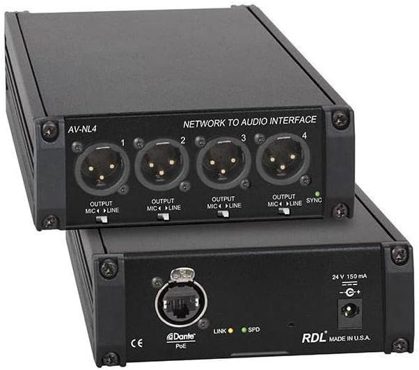 RDL AV-NL4 Network to Audio Interface