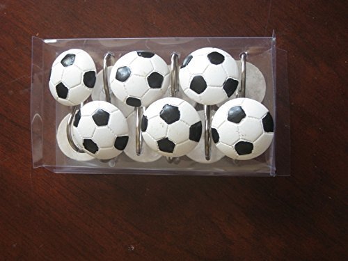 Soccer Shower Curtain Hooks