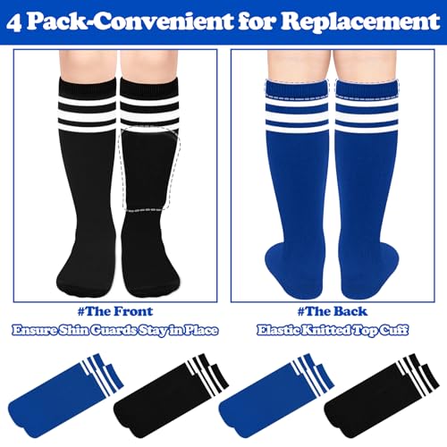 Image of Sarfel Youth Toddler Soccer Socks Kids Baseball Socks Youth Boys Girls Knee High Softball Football Accessories Tube Cotton