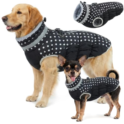 Image of Dog Coats for Large Dogs, Warm Dog Winter Jacket with Harness, XXL