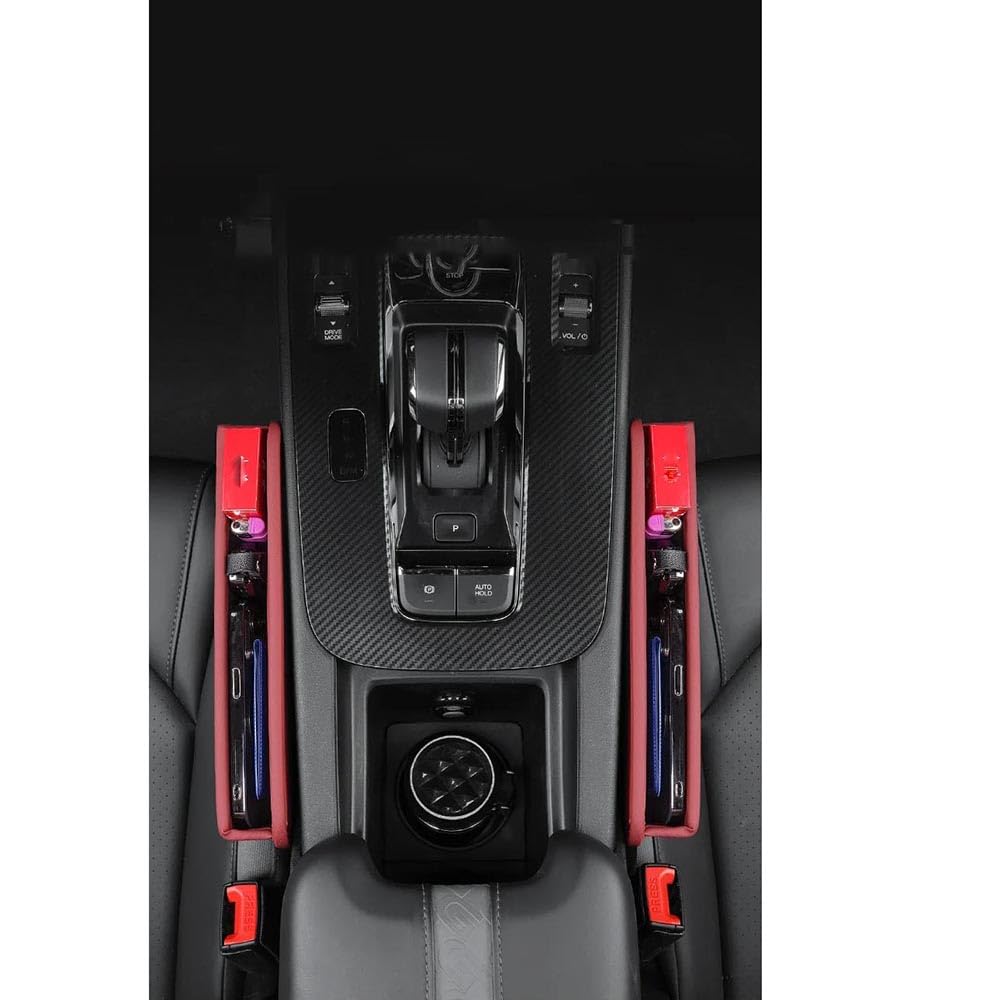 BayDe Auto Seat Pelle Gap Filler Scatola,per Citroen DS Spirit DS3 DS4 DS4S DS5 5LS DS6 DS7 DS Seat Storage Organizer Box multifunzionali Tasca Interior Accessories,A/Black