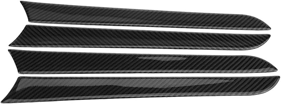 KIMISS Car Door Sill Plate Protectors, 4 Pcs Door Side Carbon Fiber Decorative Cover Trim Frame Stickers for B8 2007-2016