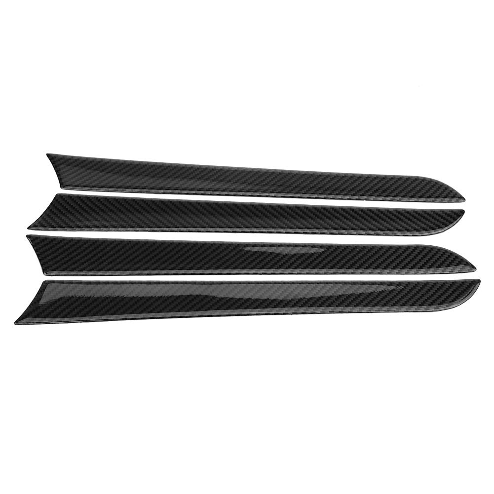 KIMISS 4 Stücke Autotür Seitenabdeckung, Kohlefaser Türverkleidung Rahmen Dekorative Abdeckung Trim für B8 2007-2016