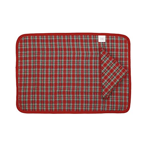Mantel individual americano acolchado TARTAN escocés con servilleta