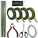 4 Rotoli Nastro Adesivo Floreale, 35 m Filo Floreale, 50pcs Filo a Stelo Verde Floreale, 10 m Nastro Biadesivo con Forbici, Pinze da Taglio per Bouquet Stelo Wrap Wedding Floristry