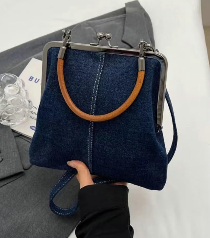 Women's Kiss Lock Crossbody Bag PU Leather Kiss Clasp Purse Crossbody Shoulder Bags Hobo Tote Purses Wallet Handbags - Image 3