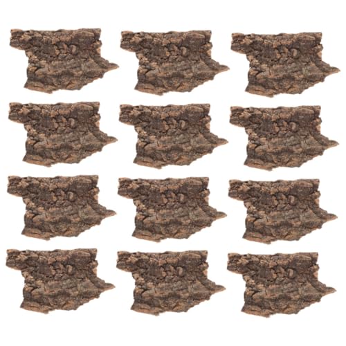 Alasum 12個 爬虫類用ペットボックス シャンパンバーク 爬虫類の樹皮 人工樹皮 爬虫類水槽用タイル 木