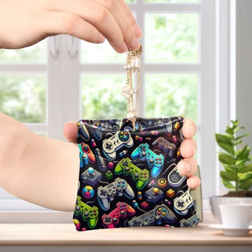 Various Gamepads Coin Purse Leather Pouch Change Purse, Squeeze Coin Pouch for Cards, Keys & Lipsticks, Unisex4
