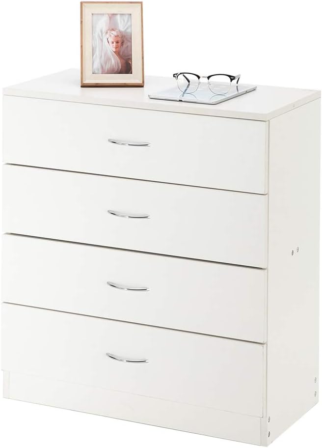Generic Nightstand with Drawers, Modern Bedside Tables Night Stand, Storage Organizer for Bedroom, Closet, Hallway, Nursery, White-2