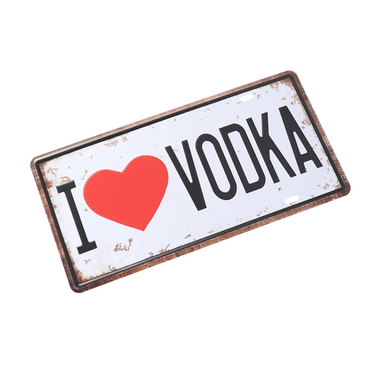 Homoyoyo 1pc Plaque Wall Simple Art Decorative Classic Restaurant Coffee Truth Use ♥ Hotel Metal Beer Car Bar Painting Pub Shop Plate Vodka Signs Decorations Tin Home Vintage Sign I Club