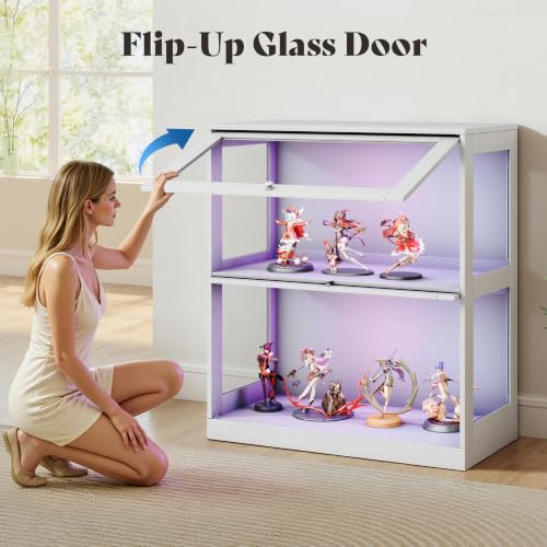 Image of AMERLIFE Modular DIY RGB Display Cabinet, 32 x 16 x 72.5 Inch
