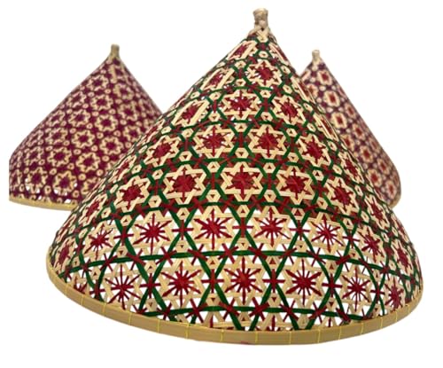 Beautiful Oriental Bamboo Wicker Food Basket Lid/Cover