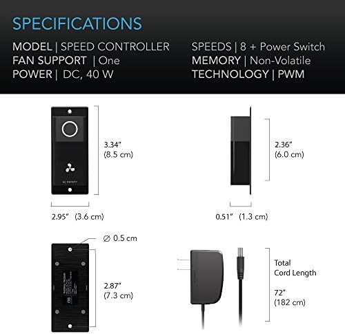AC Infinity Rack ROOF Fan KIT, Quiet Dual-Fans with Speed Controller, for Cooling AV, Home Theater, Network 19 Racks