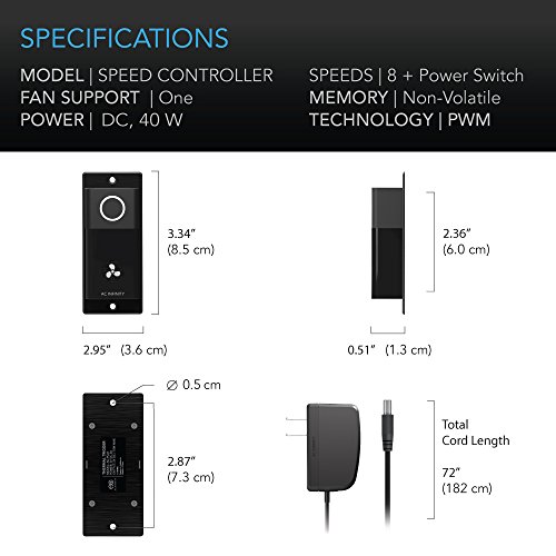 AC Infinity Rack ROOF Fan KIT, Quiet Dual-Fans with Speed Controller, for Cooling AV, Home Theater, Network 19” Racks by AC Infinity - Image 7