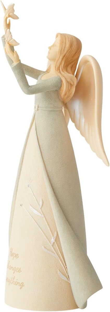Enesco Foundations Hope Changes Everything Butterfly Angel Figurine, 9 Inch, Multicolor