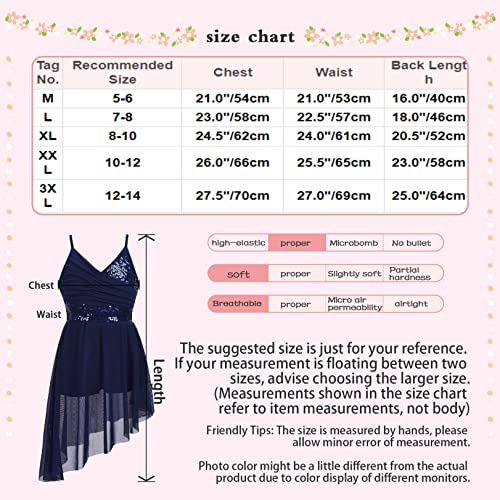 Jeatha Kids Girls Sleeveless Shiny Sequins Spliced Asymmetrical Tulle Dress Ballet Dance Costume Burgundy 12-14 #TOP6