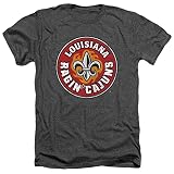 University of Louisiana at Lafayette Official Distressed Primary Logo Unisex Adult Heather T Shirt,Charcoal Heather, Large