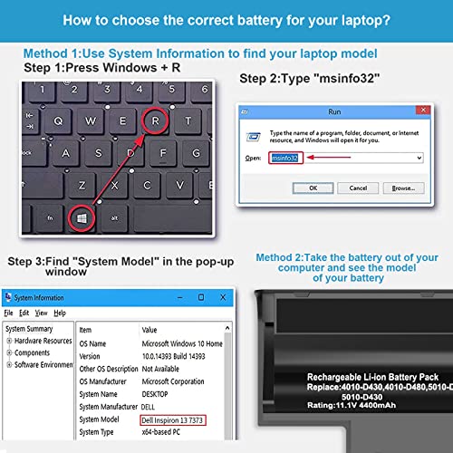 Vuohoeg J1Knd Laptop Battery For Dell Inspiron 3420 3520 15R 17R 14R 13R N5110 N5010 N5030 N5040 N5050 N4110 N4010 N7110 N3010 N3110 M5110 M4110 M501 M503; P/N: Tkv2V 4T7Jn W7H3N 04Yrjh 06P6Pn #TOP4