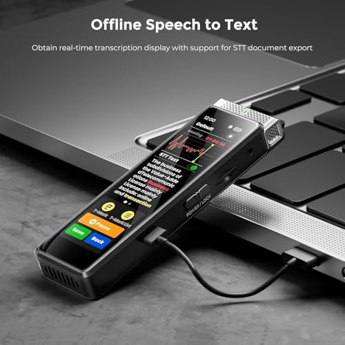 Image of Innioasis 136GB Voice Recorder Device with Playback, Full Touchscreen Audio Recording Device with AI Intelligent Transcription and Bluetooth, Voice Recorder Mic and Voice Activated Recorder (Silver)