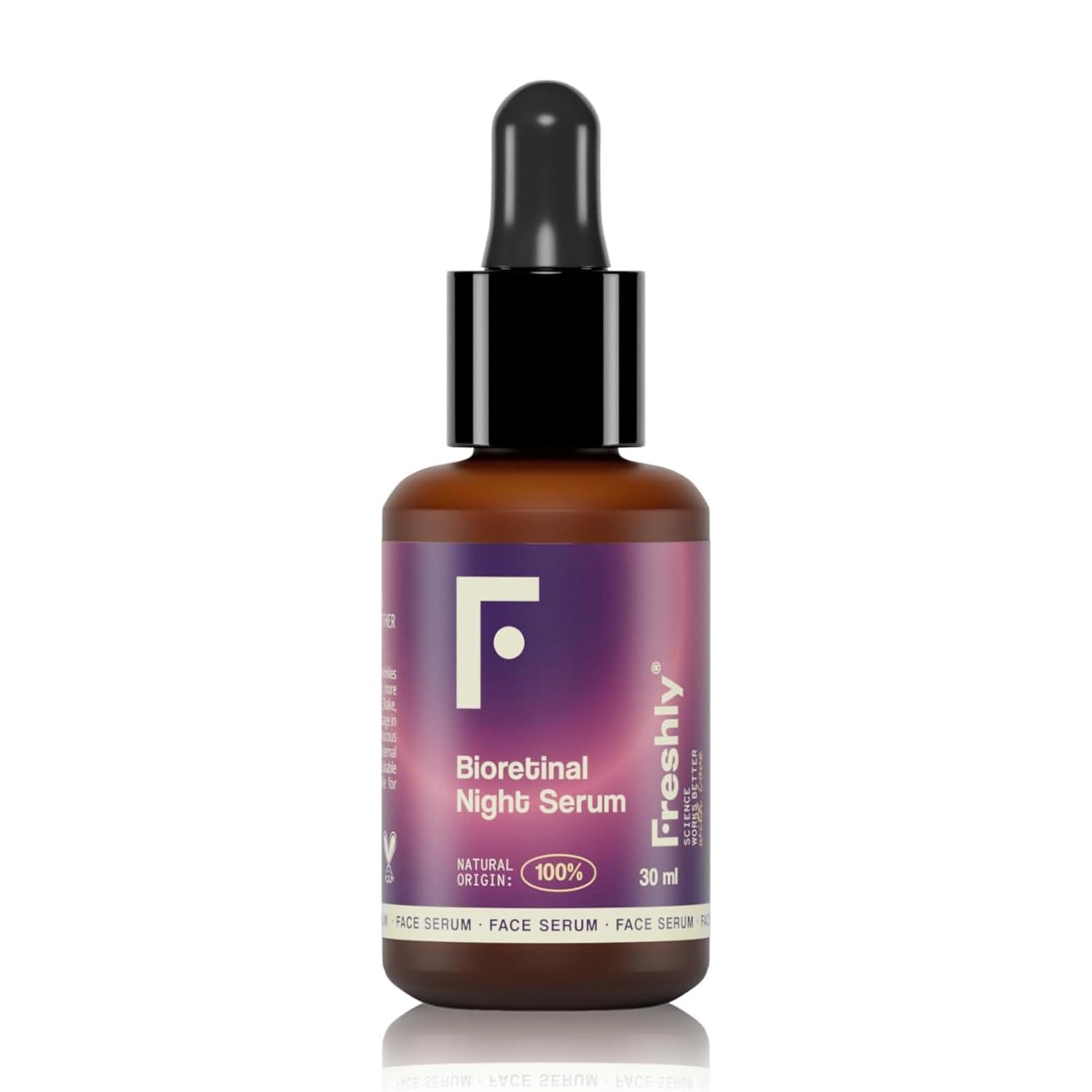 Freshly – Gesichtsserum mit Retinol – Beschleunigt die Zellregeneration – Reduziert Falten und Aknenarben – Straffere Haut – Für Empfindliche Haut geeignet – 100% Natürlich – 30 ml