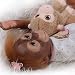 Pinky Reborn Monkey Baby Dolls 21 Pulgadas 52cm Hecho a Mano Renacer...
